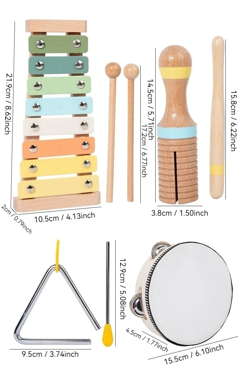 Interactive Wooden Musical Toy Set for Creative Children