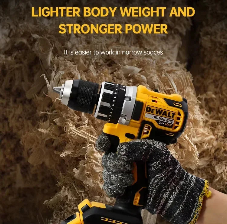 2025 Dewalt 2000RPM Cordless Electric Drill Brushless Driver Adjustable Speed ​​Impact Hand Drill Rechargeable Power Tools DCD796