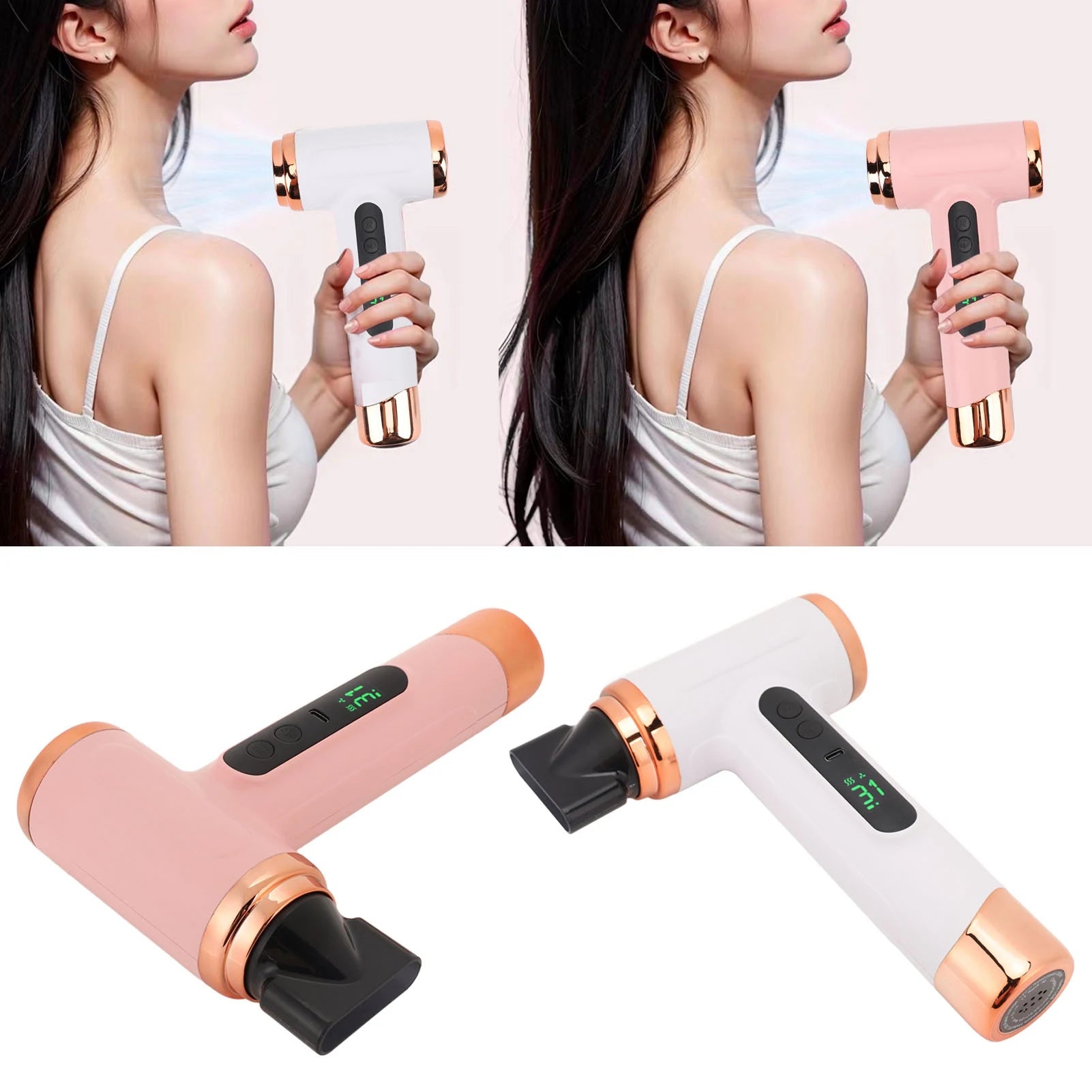 Portable Hot and Cold Hair Dryer 200W 15000mAh Battery