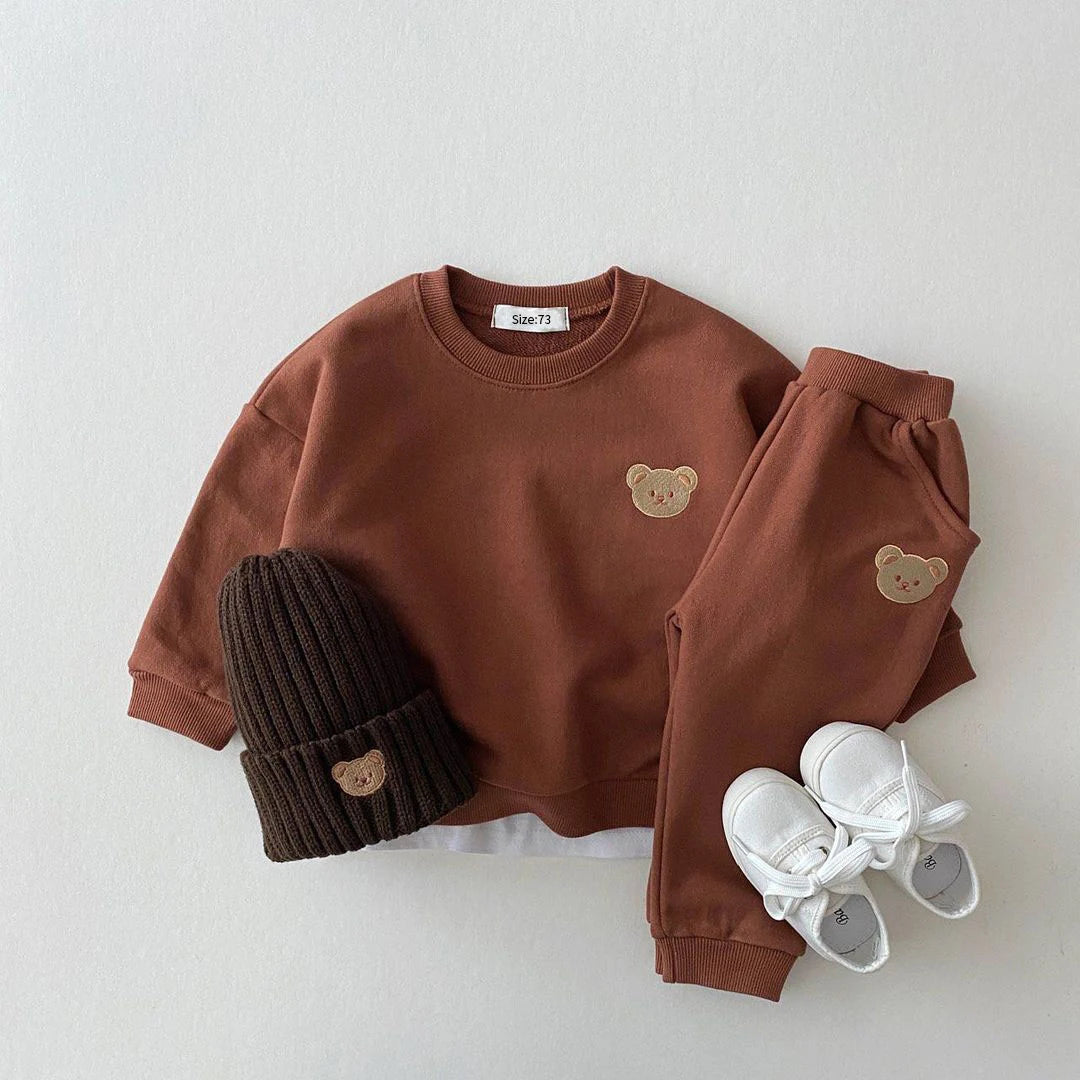 Baby Girl Boy Autumn Outfit Cute Sports Bear Shirt