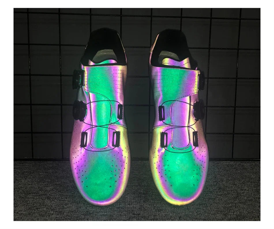 Giày Đạp Xe Nam Siêu Nhẹ Khóa Đôi Phát Sáng MTB