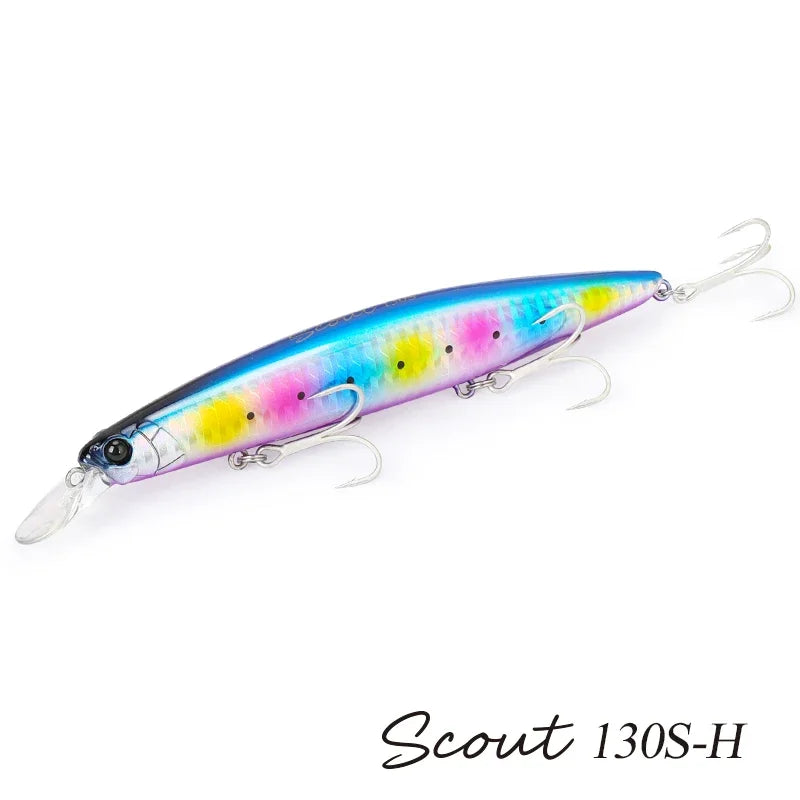 TSURINOYA 130S Sinking Minnow Fishing Lure SCOUT 130mm 24g Long Casting Seabass Flounder Artificial Large Sea Fishing Hard Baits