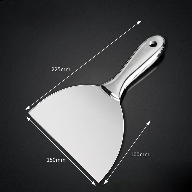 Construction Integrated Blade Cleaning Tool Putty Scraper Blade Cleaning Shovel Blade Stainless Steel Putty Knife Batch Knife