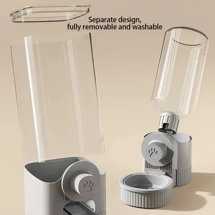 Pet Automatic Water Dispenser and Feeder Set, Hanging Water Dispenser, Automatic Cat Feeder, Dog Cage Hanging Water and Food Supplies, Cat Bowl, Dog Food Bowl - Daisan Mart