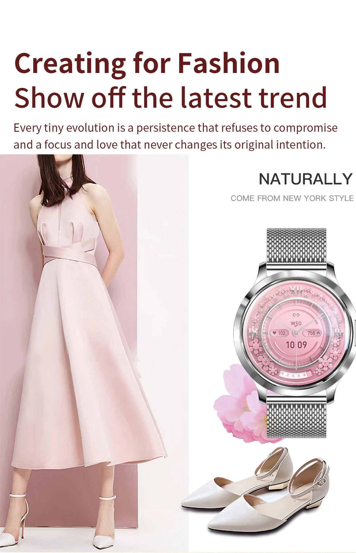 Đồng Hồ Thông Minh Nữ 2025 Màn AMOLED Chống Nước IP68