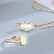 High-end 18K Gold-Plated S925 Silver Women's Wedding Jewelry Set