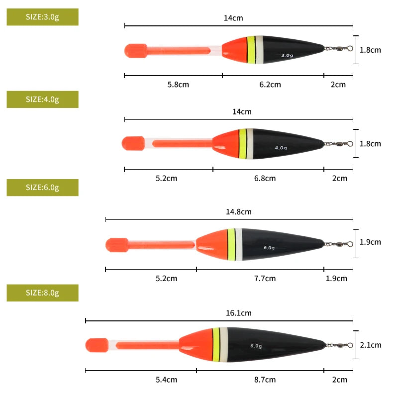 3/4PCS Sea Fishing Float Luminous Stick Fishing Gear Accessories Tackle pesca accesorios mar 