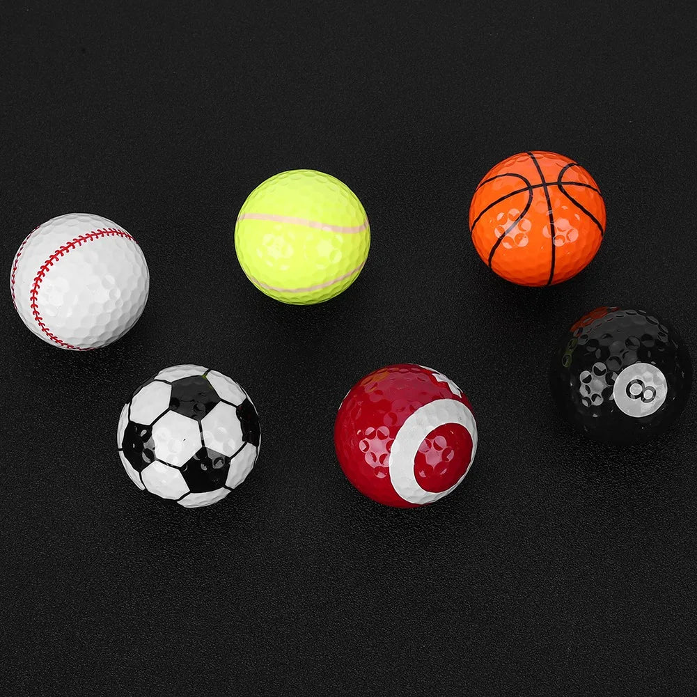 Set of 6 Portable Golf Balls for Convenient Practice &amp; Competition