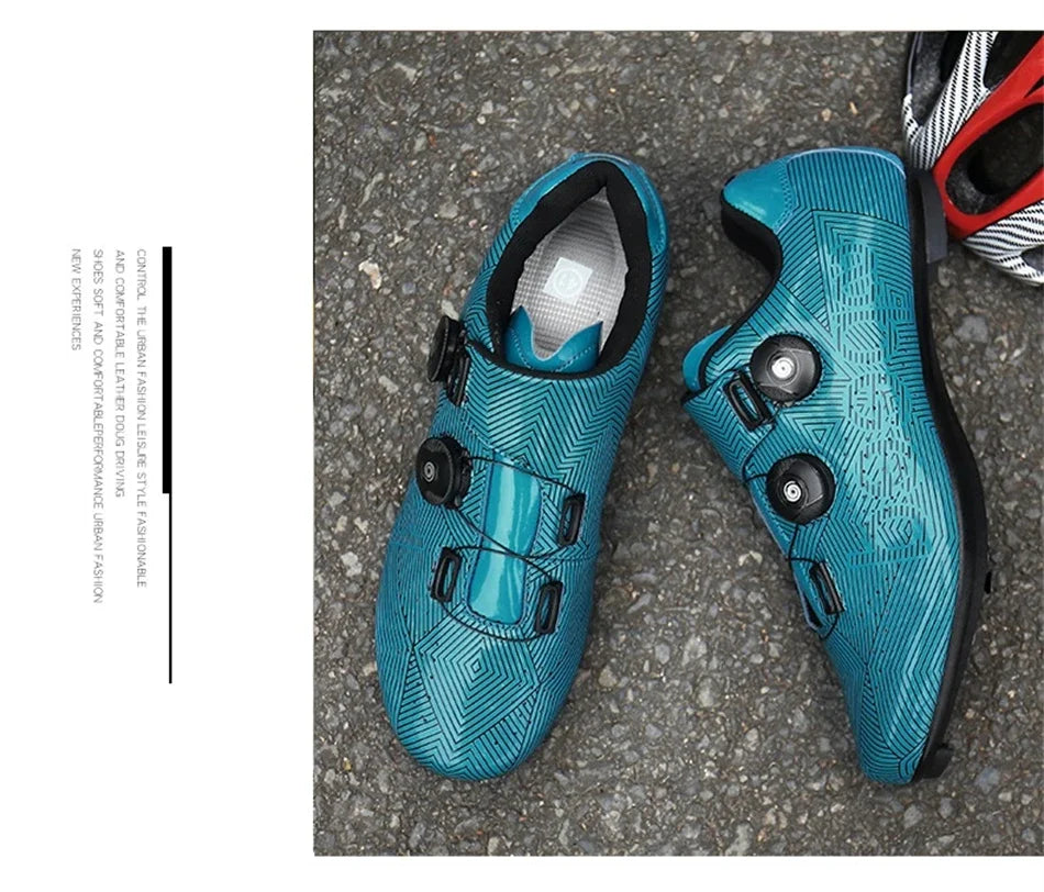 Giày Đạp Xe Nam Siêu Nhẹ Khóa Đôi Phát Sáng MTB