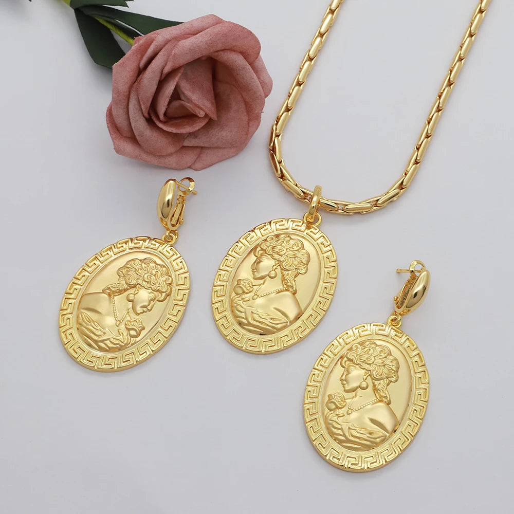 Brazilian Gold Wedding Jewelry Set - Noble &amp; Classy