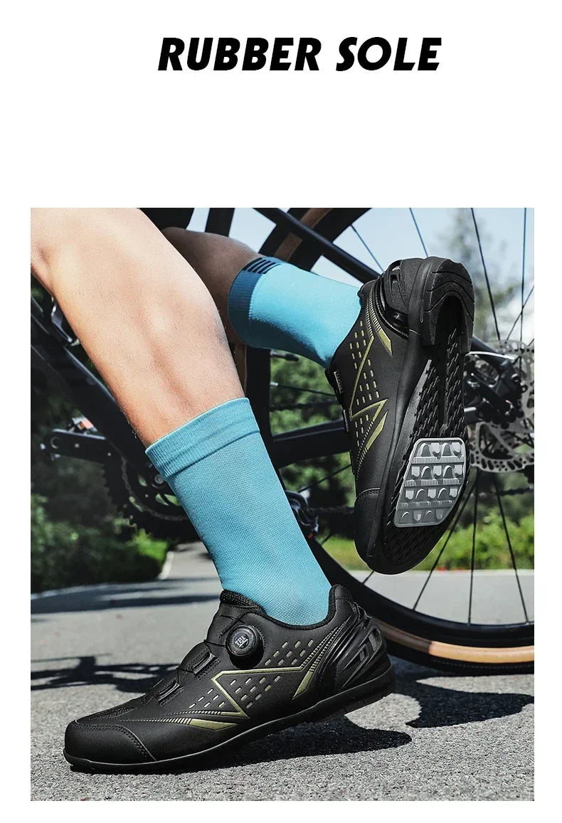 Men's and Women's MTB Racing Cycling Shoes Auto-Lock 2024 White