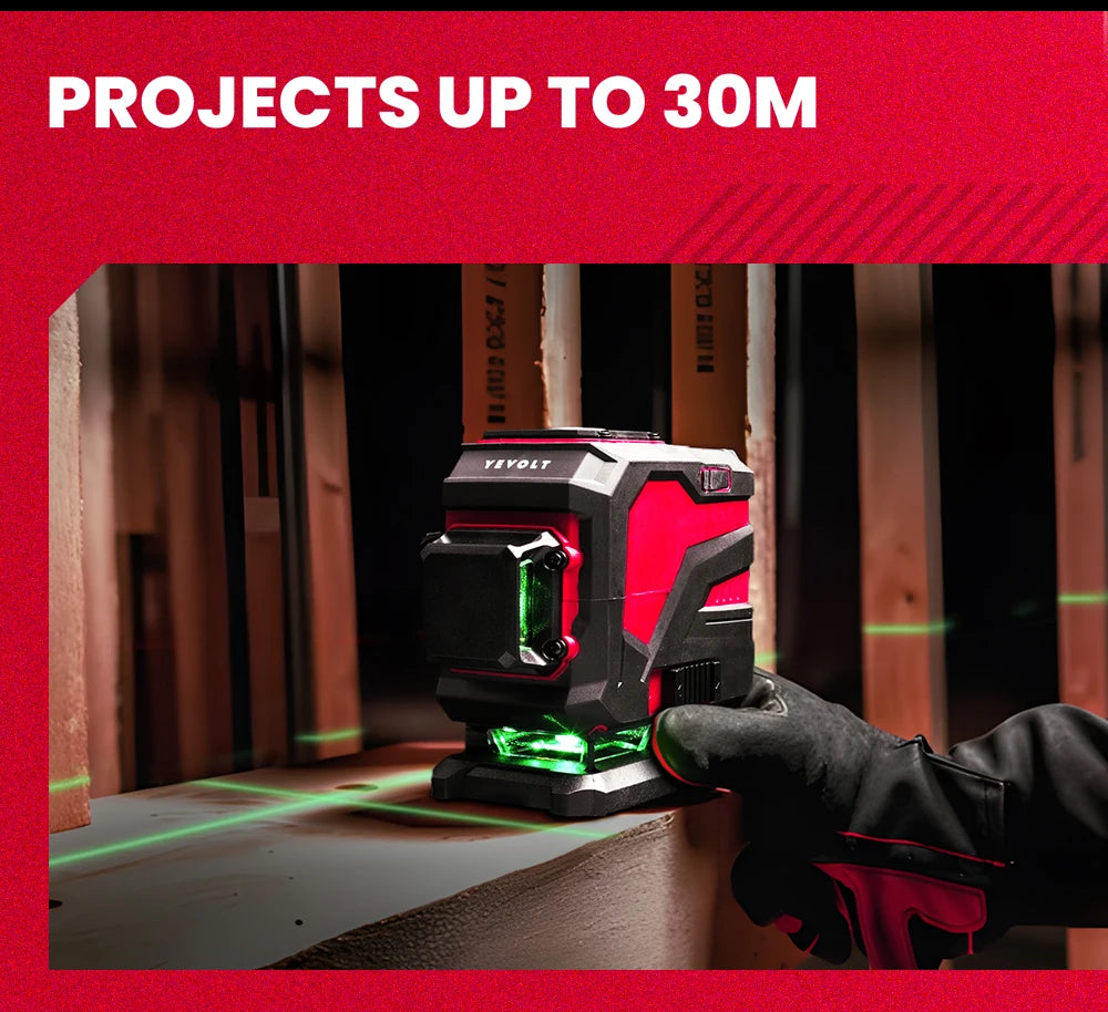 360° Máy Cân Mực Laser Xanh YEVOLT 12/16 Tia - Daisan Mart