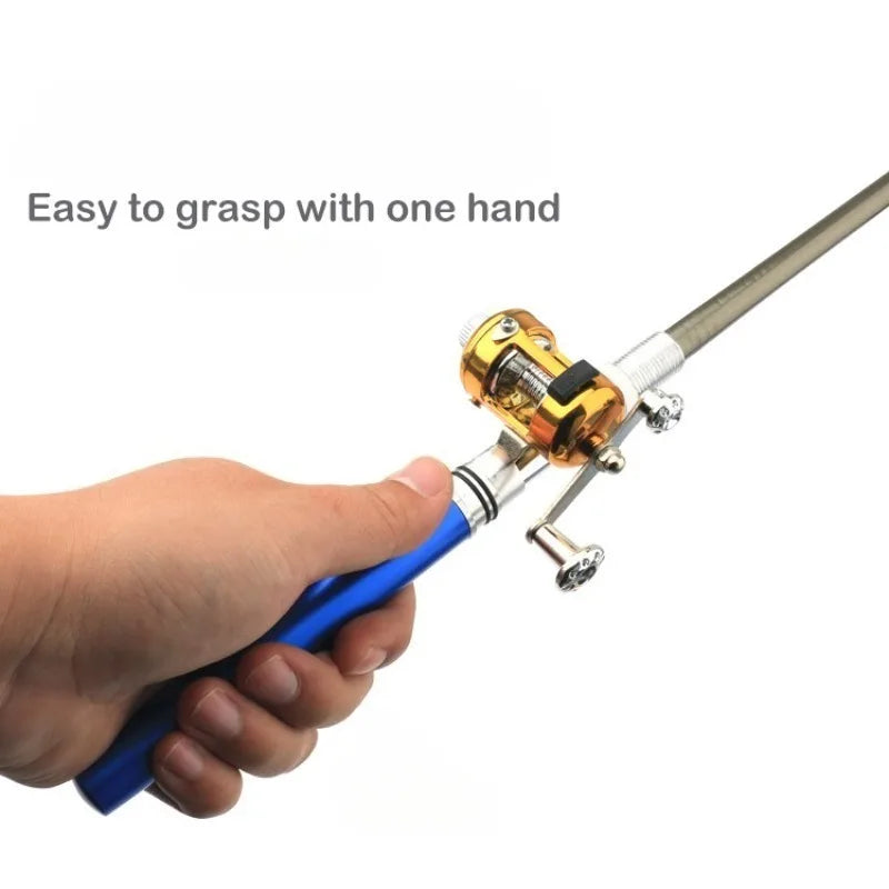 Bộ Cần Câu Bút Mini Rút Gọn Kèm Máy Câu Nhỏ Gọn