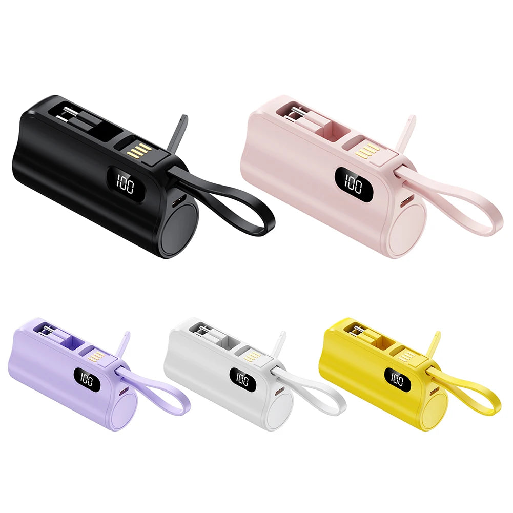 2in1 10000mAh Mini Power Bank with USB-C Holder