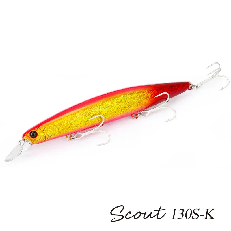 TSURINOYA 130S Sinking Minnow Fishing Lure SCOUT 130mm 24g Long Casting Seabass Flounder Artificial Large Sea Fishing Hard Baits