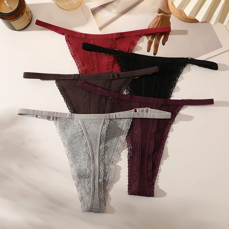 Combo of 5 Sexy Cotton Women's Underwear with Belt