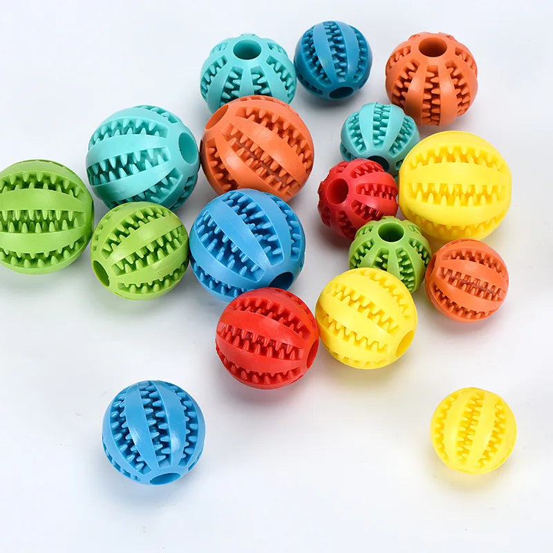 Interactive Play Ball for Dogs and Cats - Chewing &amp; Teeth Cleaning Tool