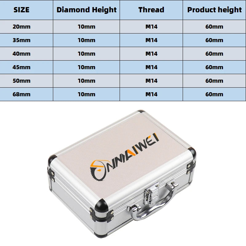 7pcs Angle Grinder Bit Diamond Hole saw Dry Vacuum Brazed Drilling Core Bits Set Porcelain Tiles Granite Marble Hole Saw