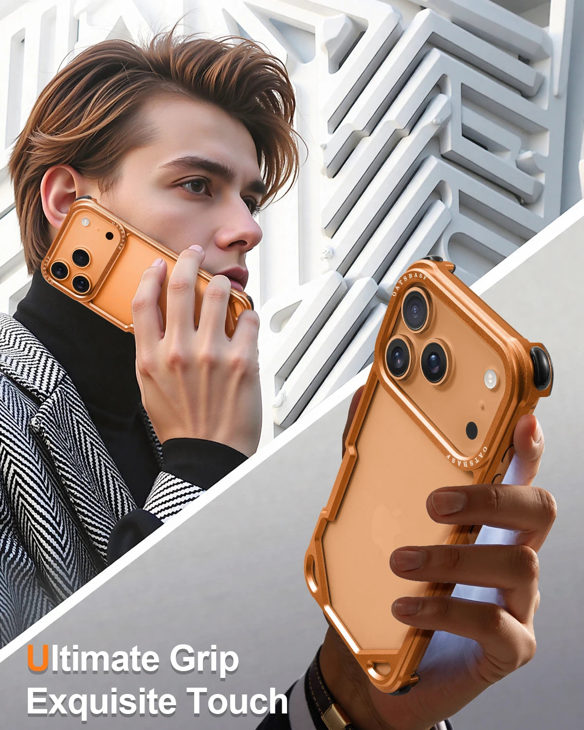 Oatsbasf Metal Phone Case for iPhone 17 Pro/Pro Max/17 Air Case Minimalist Wireless Charging Ultra-thin Bumper Protecitve Case - Daisan Mart