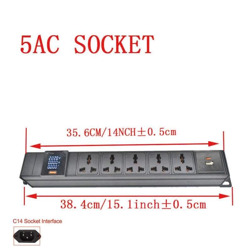 Ổ Cắm PDU Đa Năng 10A Có Đo Điện Áp & USB TPC