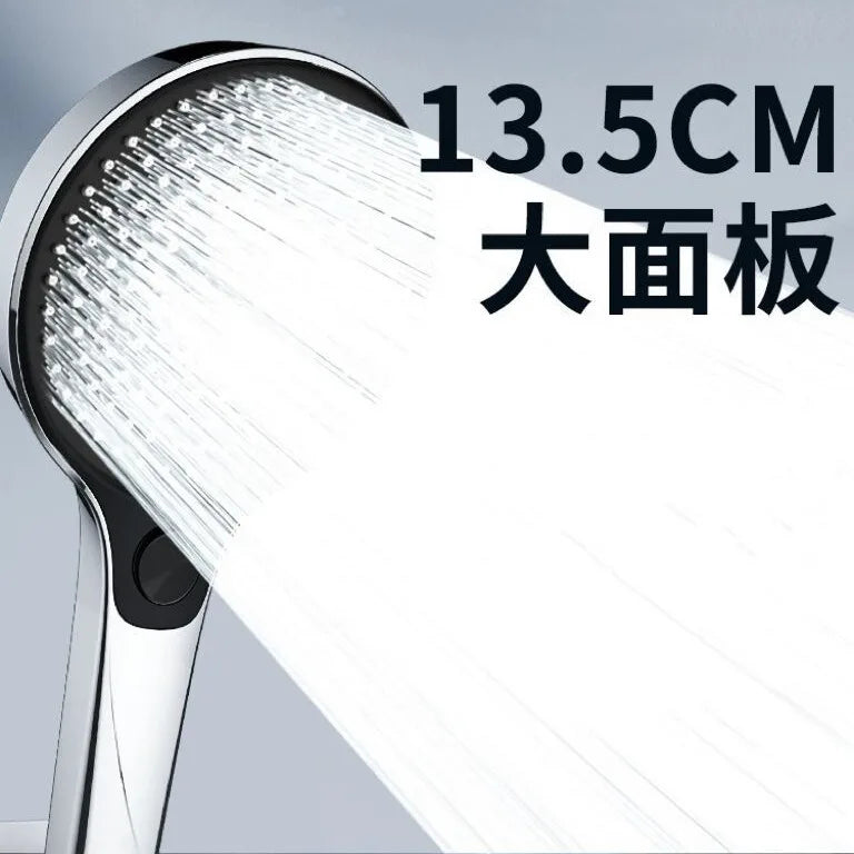 New Big 135mm High Pressure Shower Head Black 3 Modes Water Saving Spray Nozzle Massage Rainfall Shower Bathroom Accessories