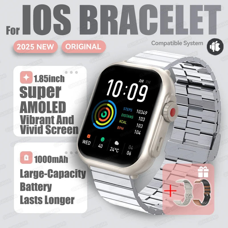 2025 AMOLED 1.85 IP68 Fashion Smart Watch