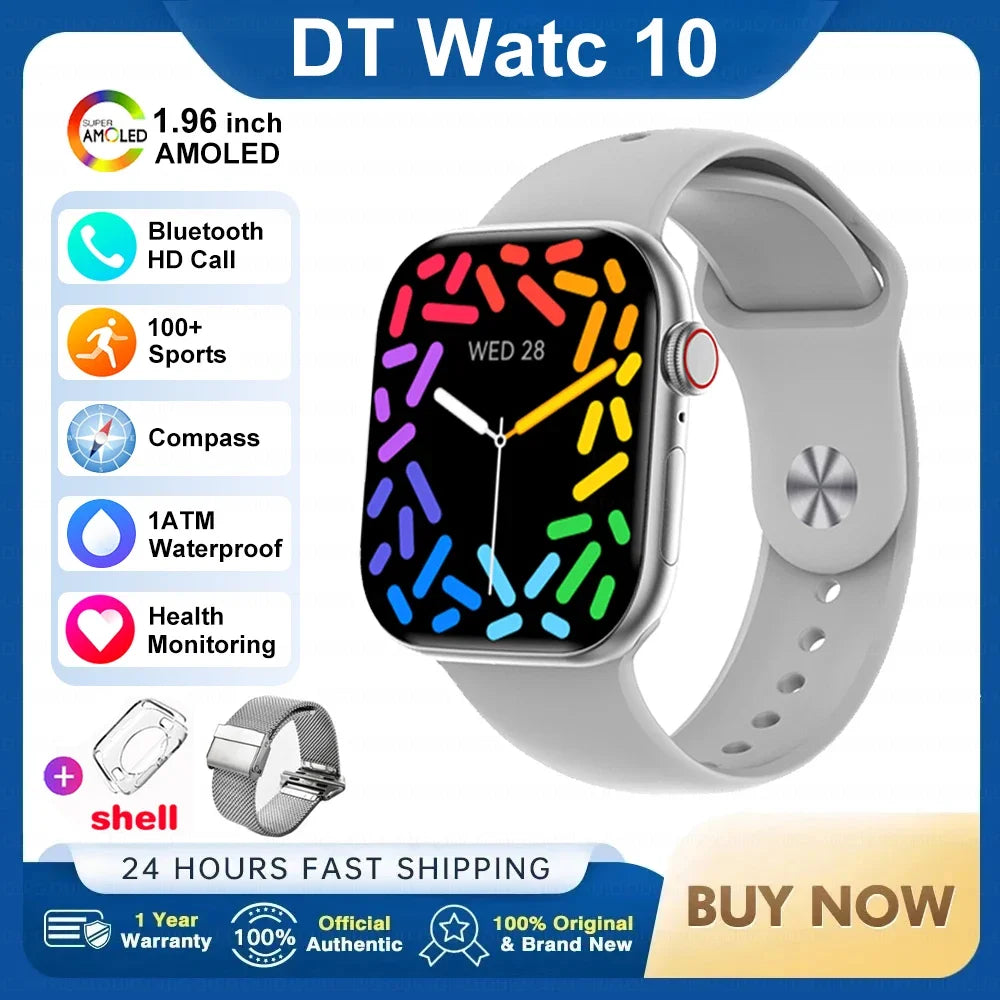 Đồng Hồ Thông Minh 10 Series, Màn Hình 1.96, NFC, IP68