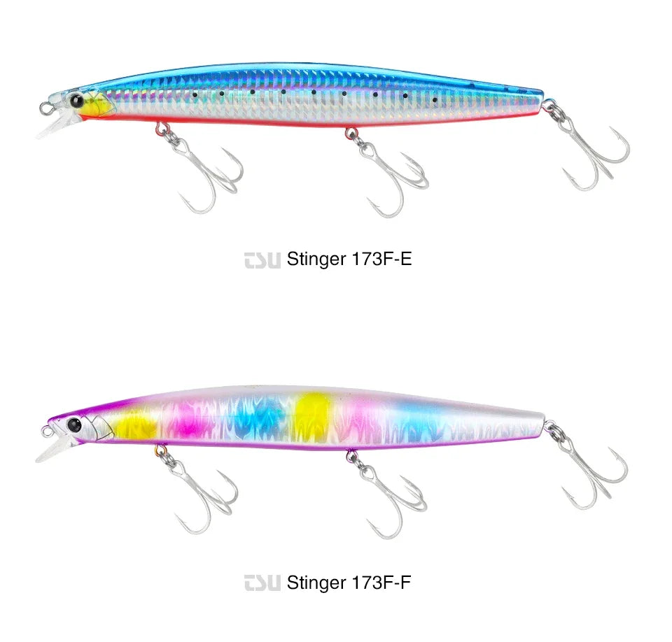 TSURINOYA Shore Fishing STINGER 173F Floating Minnow Silm Fishing Lure 173mm 37.5g Saltwater Hard Plastics Big Game Hard Bait