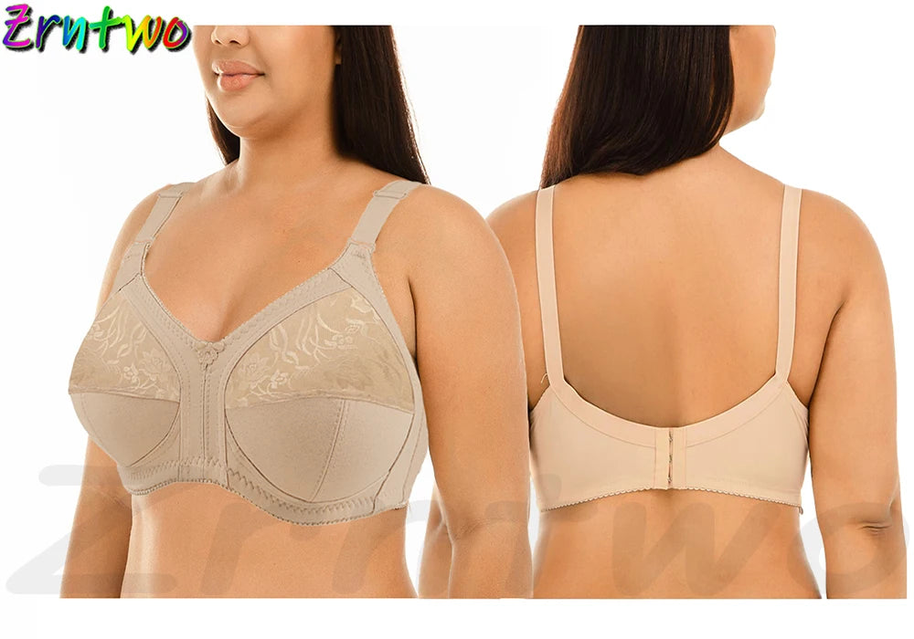 Sexy lace bra without underwire to lift bust for women in large size