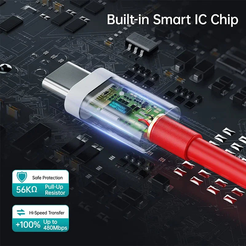 Cáp Sạc Nhanh 65W PD3.0 Cho OnePlus & USB-C Warp - Daisan Mart