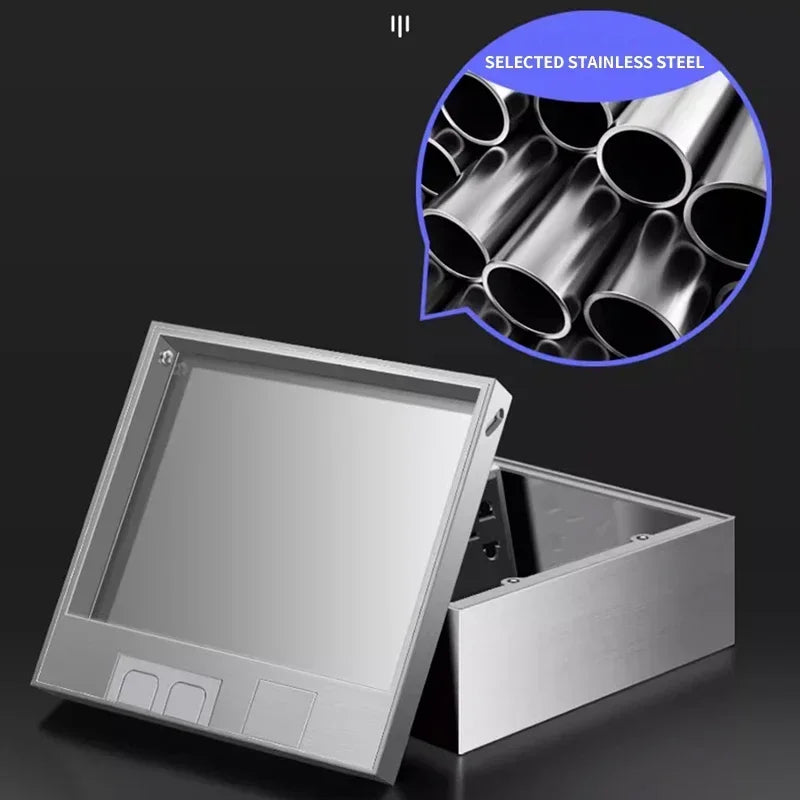 Ổ Cắm Âm Sàn Đa Chuẩn 130x130mm Lắp Gạch Chìm - Daisan Mart