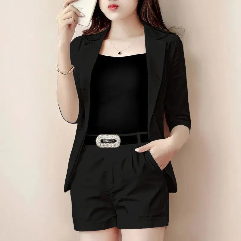 Bộ Vest Công Sở Trắng Đen Nữ - Quần & Áo Khoác XXL