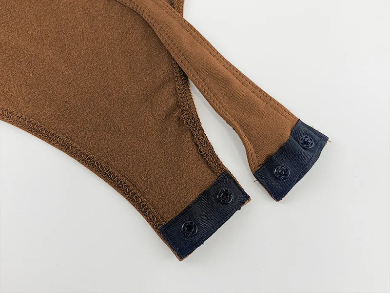 Women's Bodysuit Long Sleeve Square Neck Warm Fur Lining