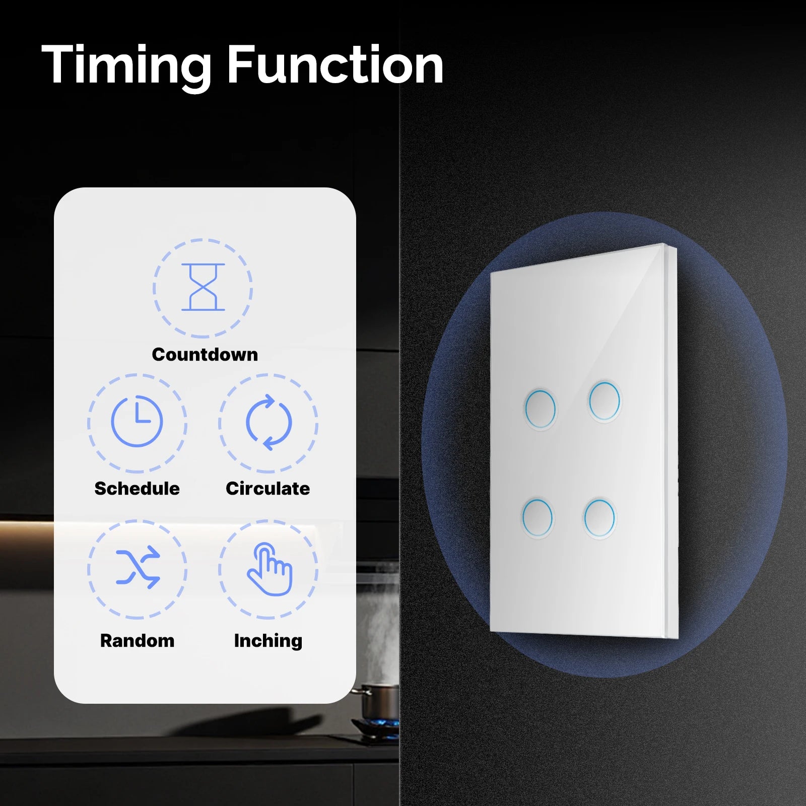 MOES Tuya Smart Switch Voice Control Mirror 