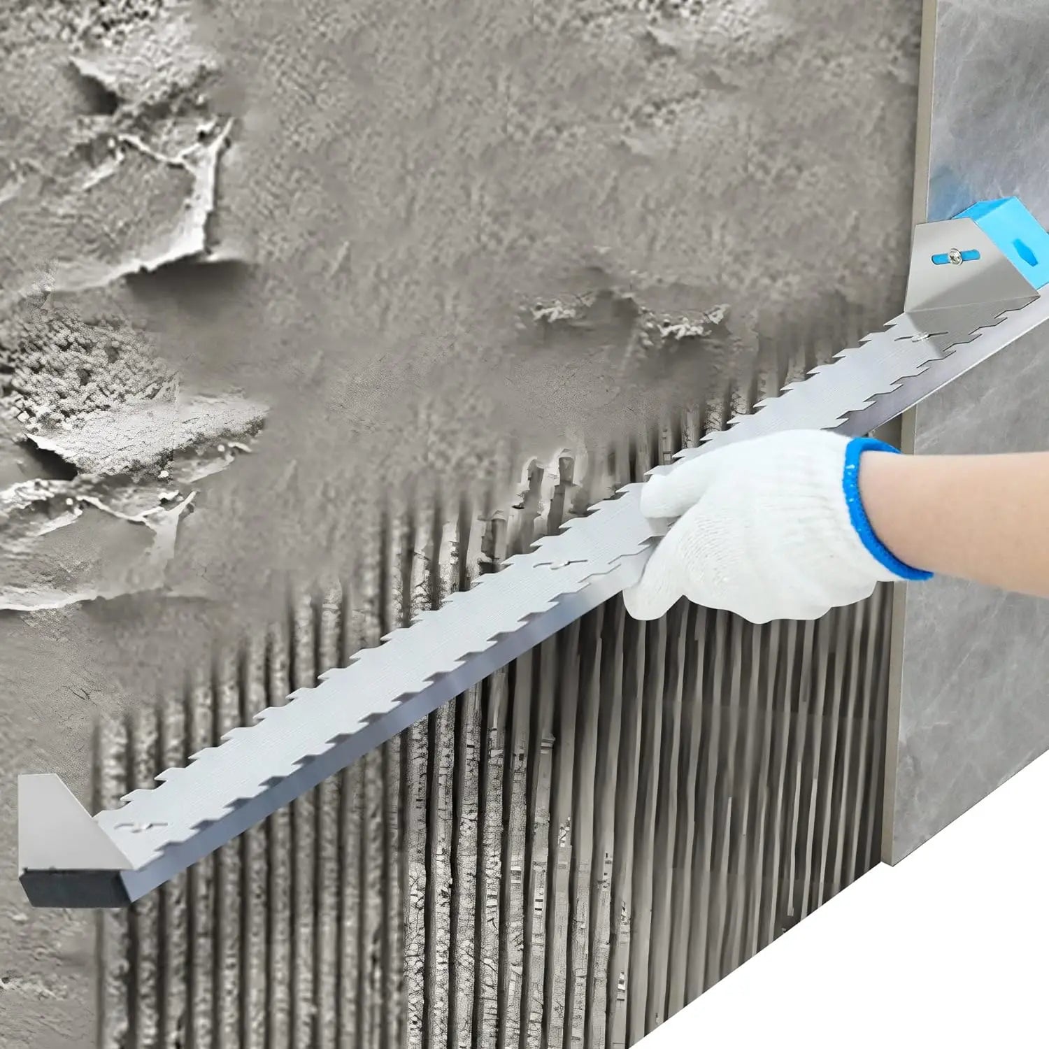 Tile Tools Wall Tile Leveling Tool Tile Trowel 60cm 75cm 95cm effective for Large Wall Tiles Tiling Masonry Hand Trowel Square