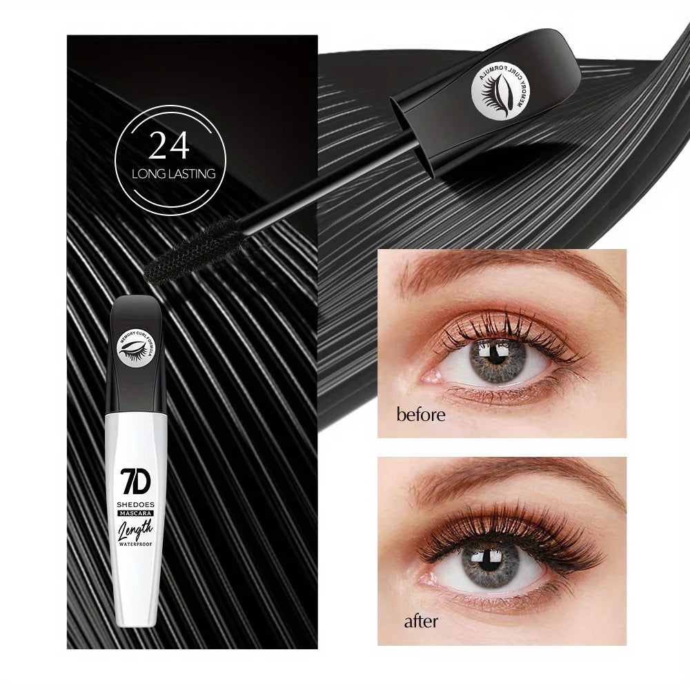 7D Mascara Super Waterproof, Thick, Curly, Easy to Remove