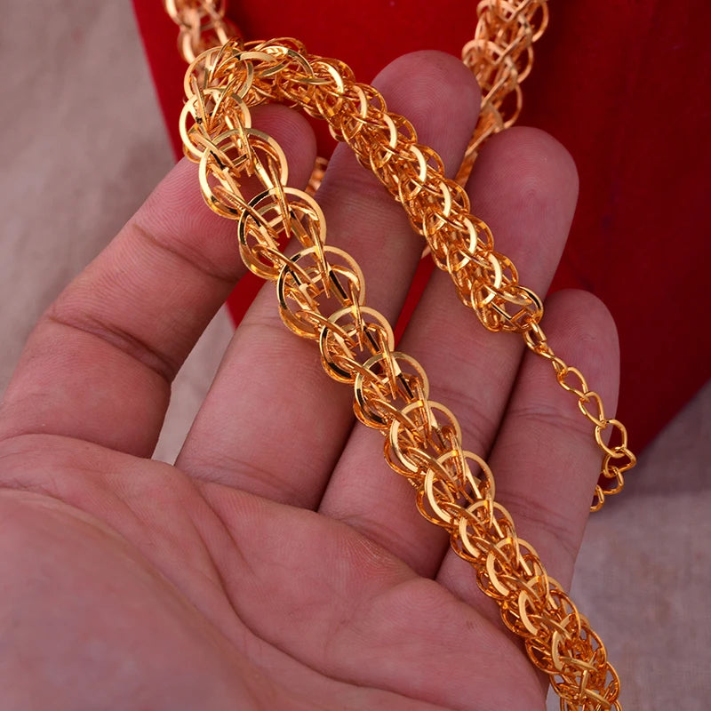 Luxurious Dubai Gold Plated Jewelry Set for Wedding Party