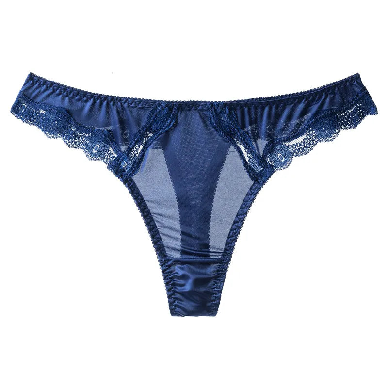Women's Sexy Ice Silk Low Lace Panties BANNIROU