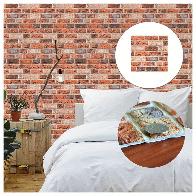 Miếng Dán Tường 3D Giả Đá Tự Dính - 10 Tấm - Daisan Mart