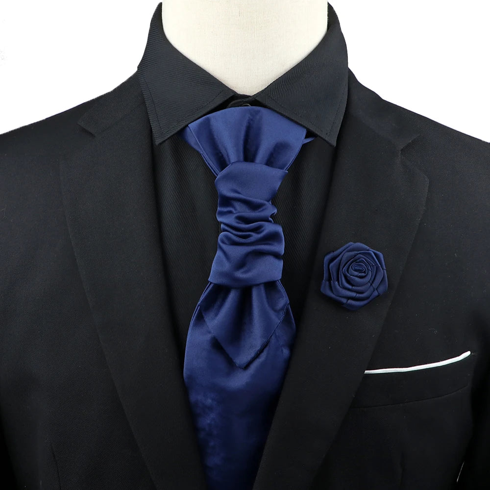 Premium luxury Paisley men's tie &amp; brooch