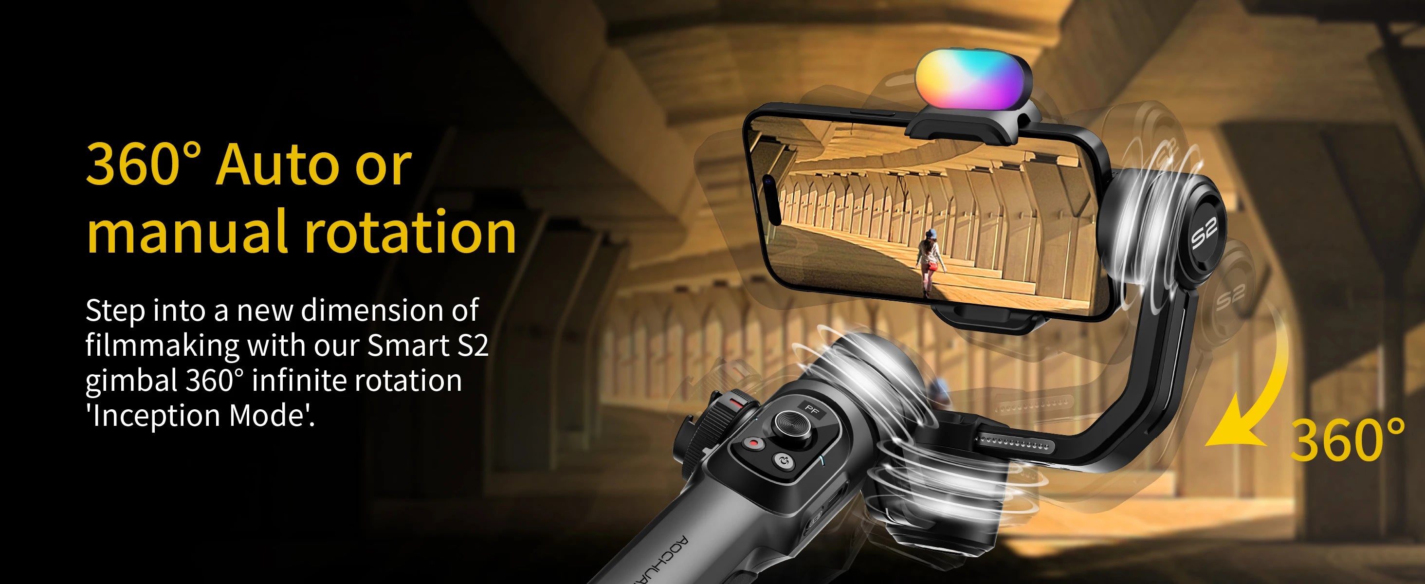 AOCHUAN Smart S2 Kit Professional 3-Axis Handheld Gimbal Stabilizer For IPhone And Android Smartphone Gimbal  Stabilizer shoot - Daisan Mart