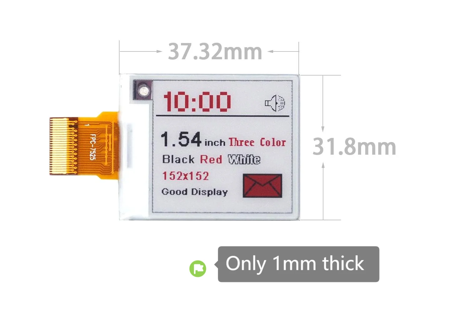 [Special Offers] 1.54-Inch Color E-Paper Display Module with SPI Interface Small High-Resolution E Ink Screen, GDEM0154Z91 - Daisan Mart