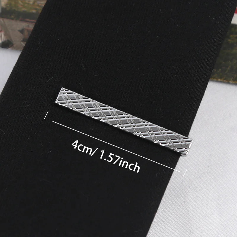 Kẹp Cà Vạt Nam Màu Bạc Thanh Lịch Phong Cách