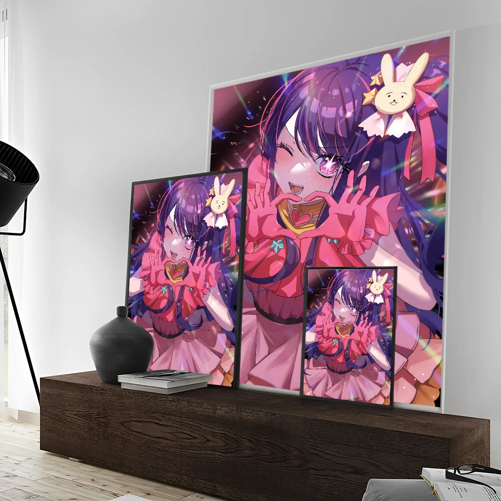 Japan Pop Anime Oshi No Ko DIY Sticky Poster Waterproof Paper Sticker Coffee House Bar Stickers Wall Painting