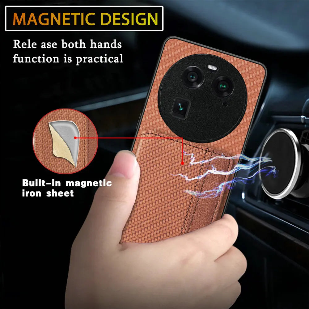 Anti-Theft Leather Case For OPPO Find X Series 5G