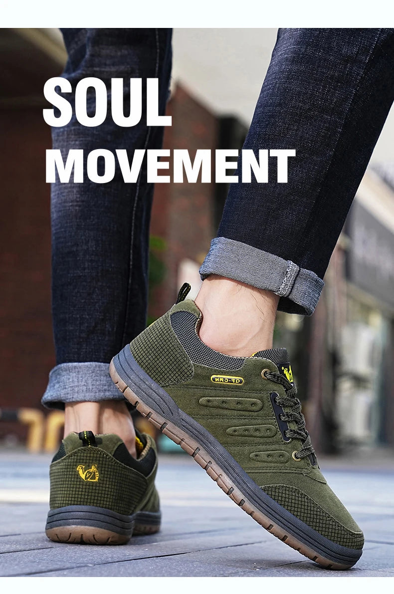 Giày Trượt Ván Nam Thu Retro Da Lộn Jeans Thời Trang