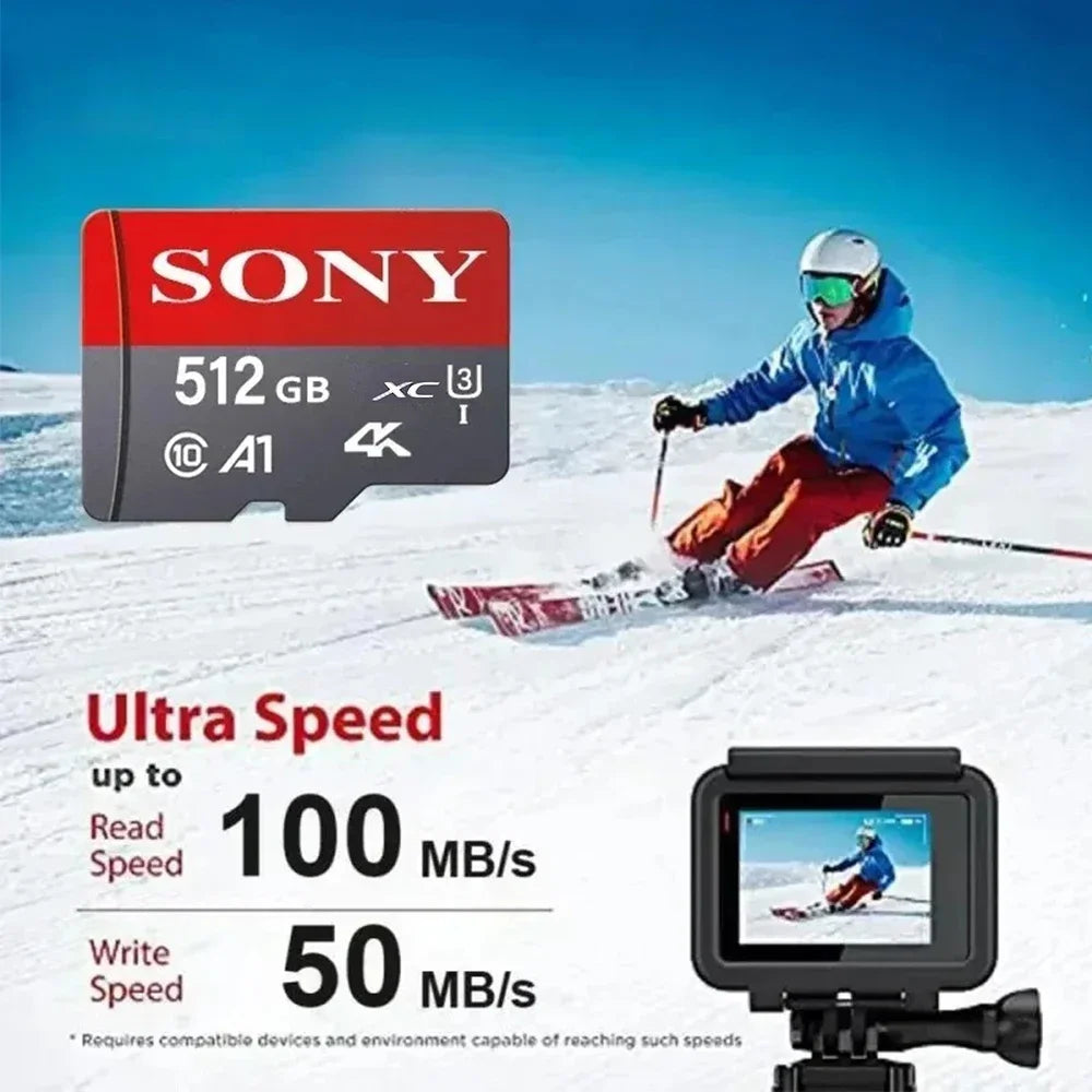 Sony 1TB-64GB Micro SD Memory Card Class 10 Speed