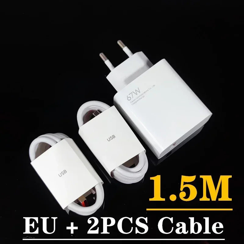 67W charger Xiaomi EU Redmi Note 11 pro Fast charge 1M 1.5M 2M 6A Type C cable 65W 55W 33W For Redmi note 11 9 10 pro mi 11 Pro
