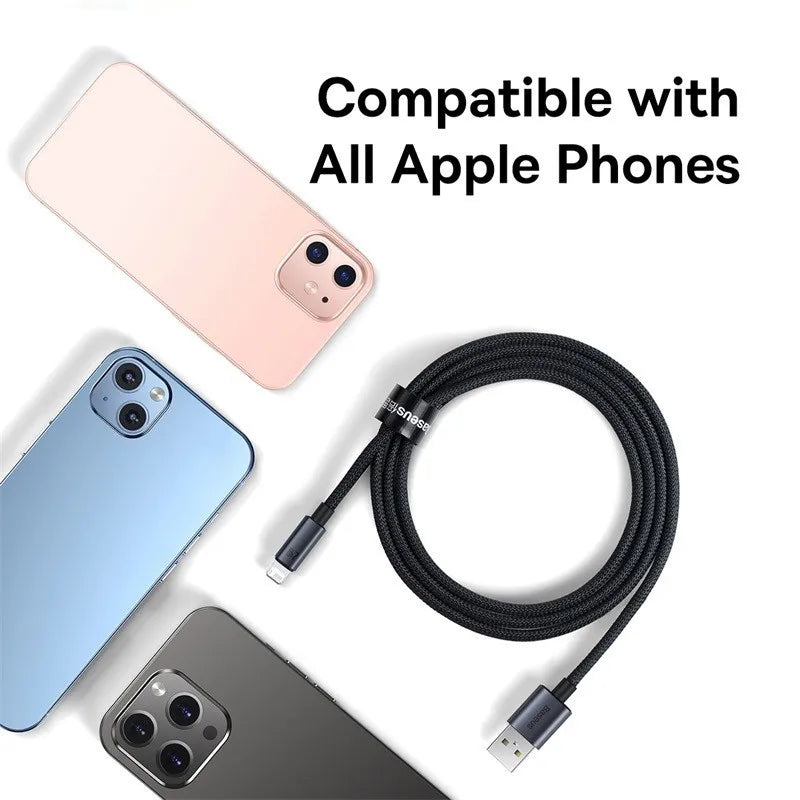 Baseus 2.4A Fast Charging Cable For iPhone 13/12/11/X/8