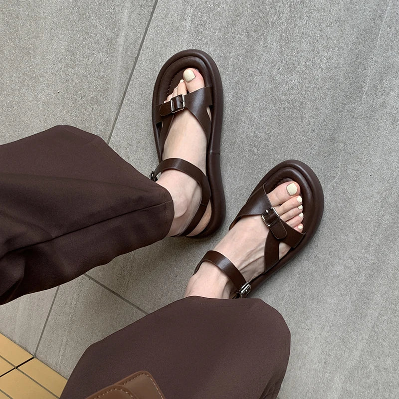 Women's Leather Flip-Flops 34-39: Comfortable &amp; Fashionable